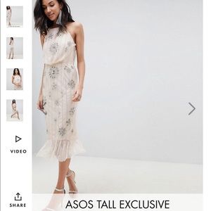 ASOS Design Tall Embellished Pencil Dress